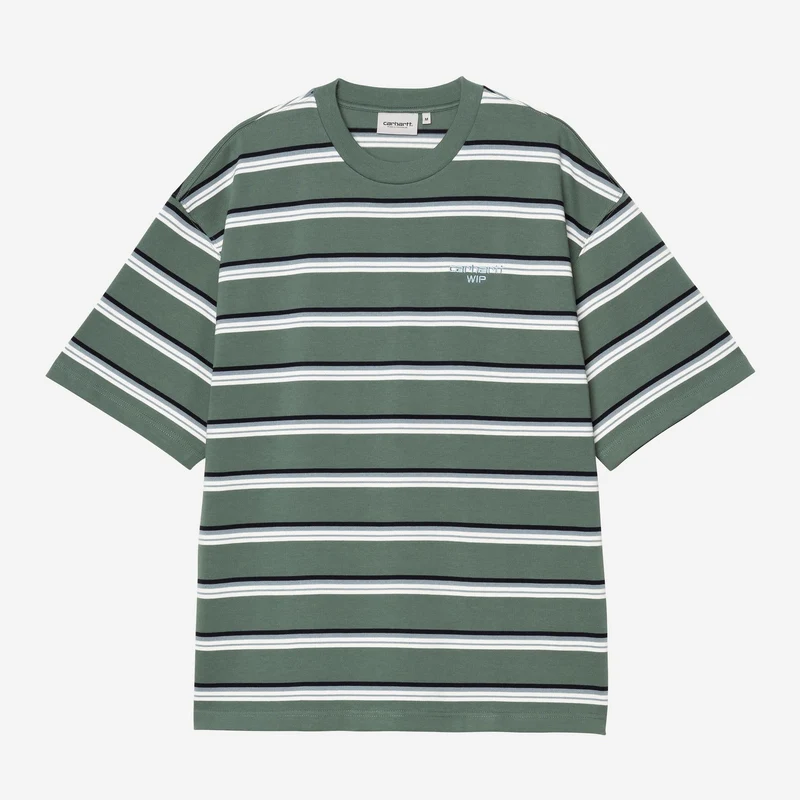 Carhartt WIP Heren Holm Stripe T-shirt | Zilverkleurig