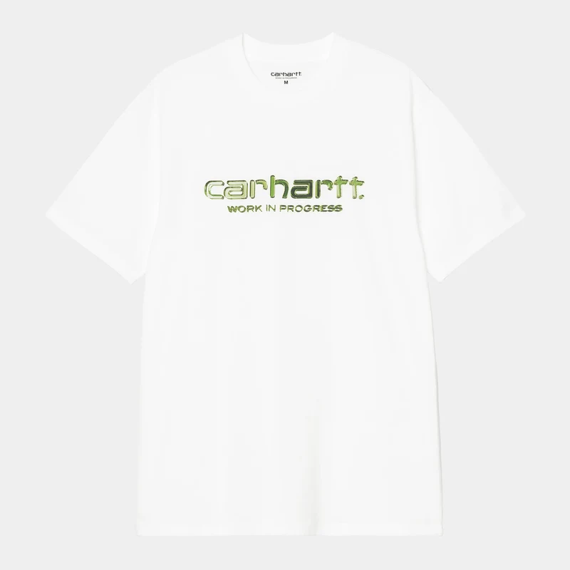 Carhartt WIP Heren Solar Chrome Script T-shirt | Wit
