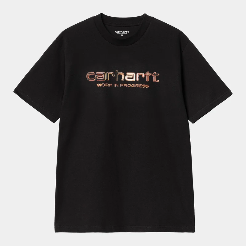 Carhartt WIP Heren Solar Chrome Script T-shirt | Zwart