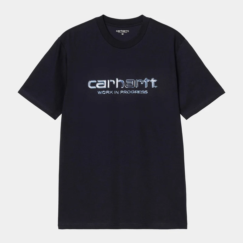 Carhartt WIP Heren Solar Chrome Script T-shirt | Donkerblauw