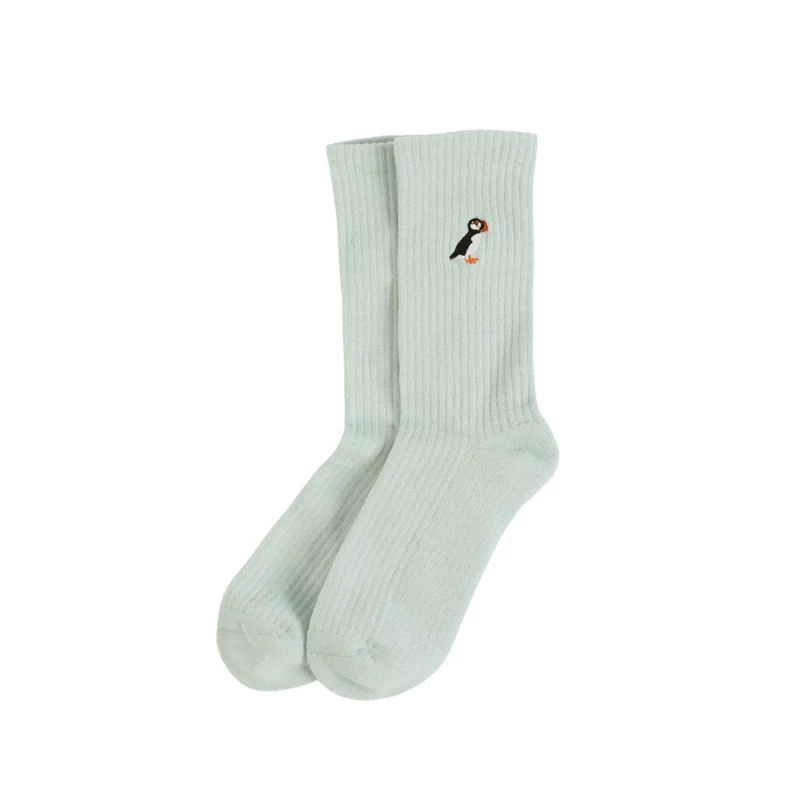 Bare Kind Save the Puffin Bamboo Ribbed Socks