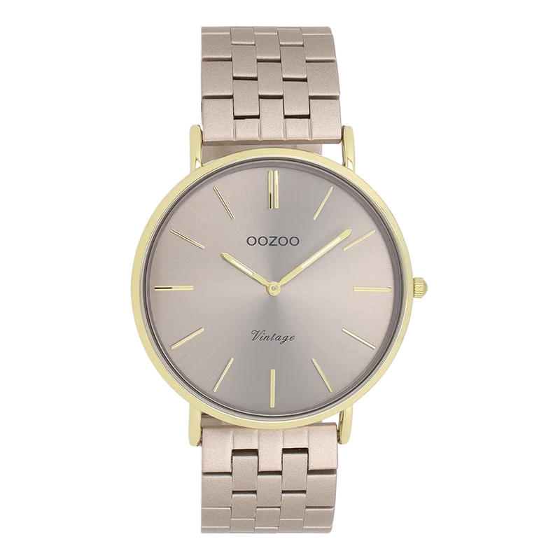 OOZOO Vintage Gold and Taupe Women's Watch C20404