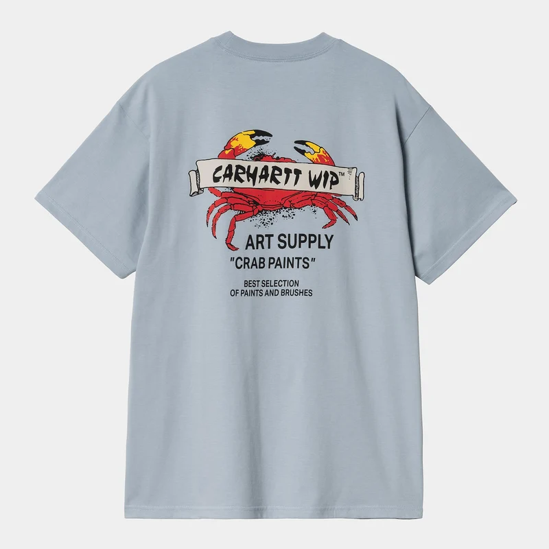 Carhartt WIP Heren krabbenverf T-shirt | Matblauw