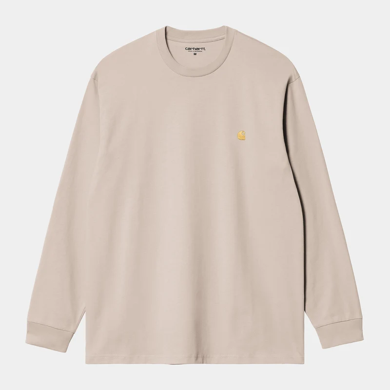 Carhartt WIP Heren Chase T-shirt met lange mouwen | Dusty Beige