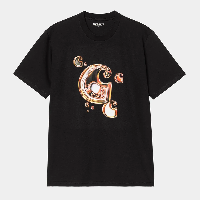 Carhartt WIP Heren Solar Chrome C-Logo T-shirt | Zwart