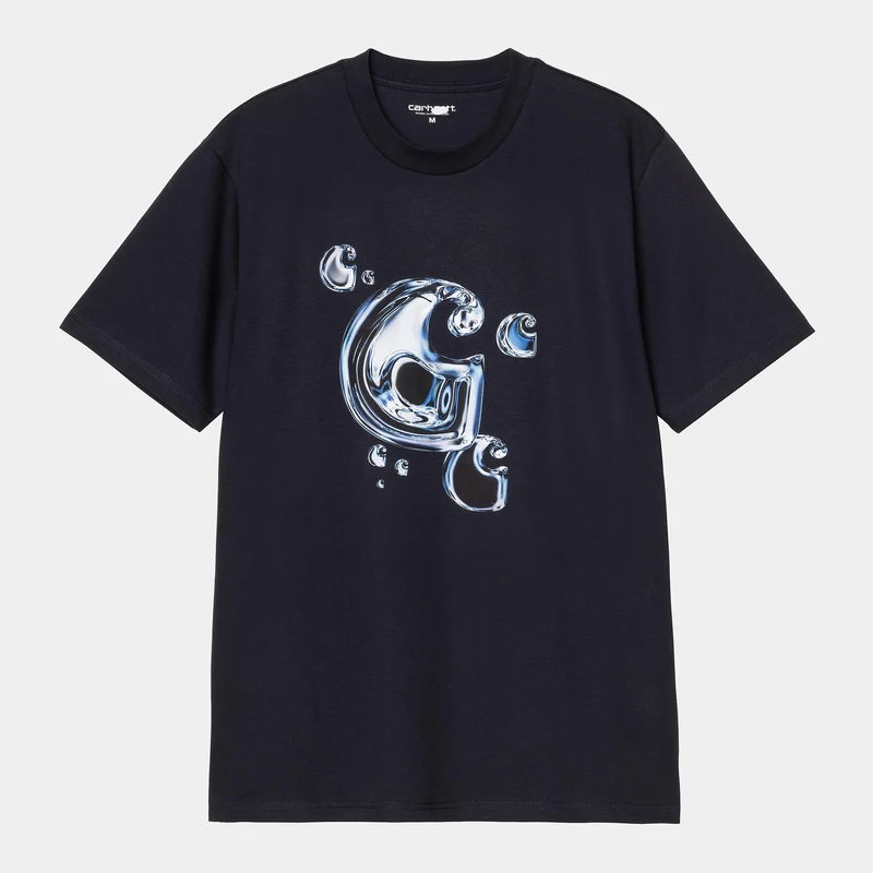 Carhartt WIP Heren Solar Chrome C-Logo T-shirt | Donkerblauw