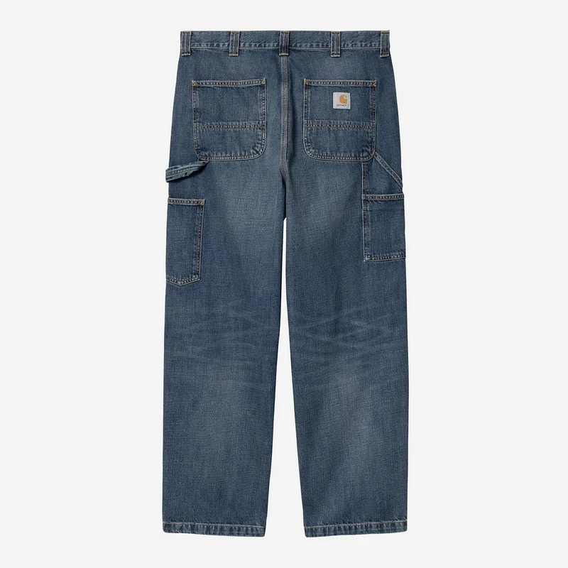 Carhartt WIP Heren OG Single Knee Camano denim broek | Donkerblauw met gebruikte wassing