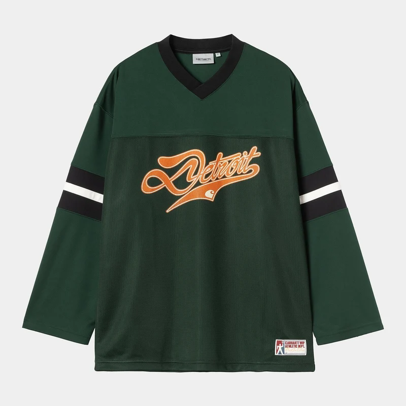 Carhartt WIP Heren Detroit Mesh T-shirt met lange mouwen | Conifer / Zwart