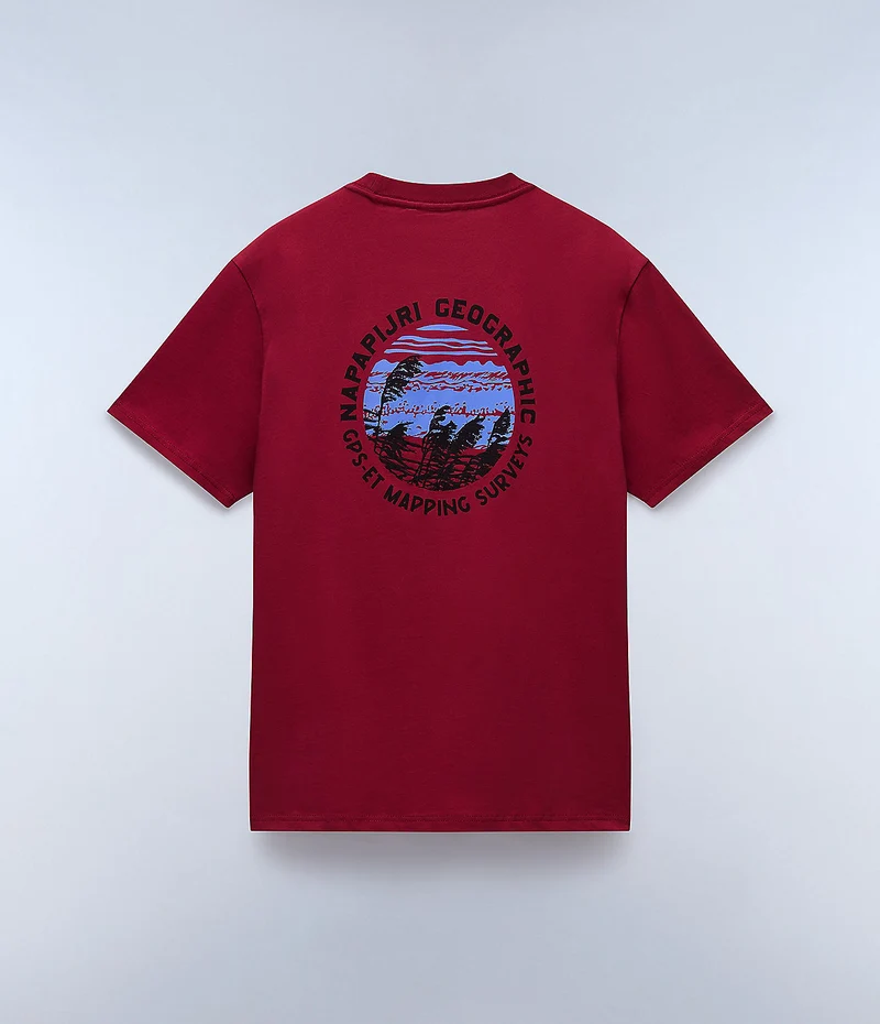 Napapijri Heren T-shirt van Vignoni - Tibetaans rood