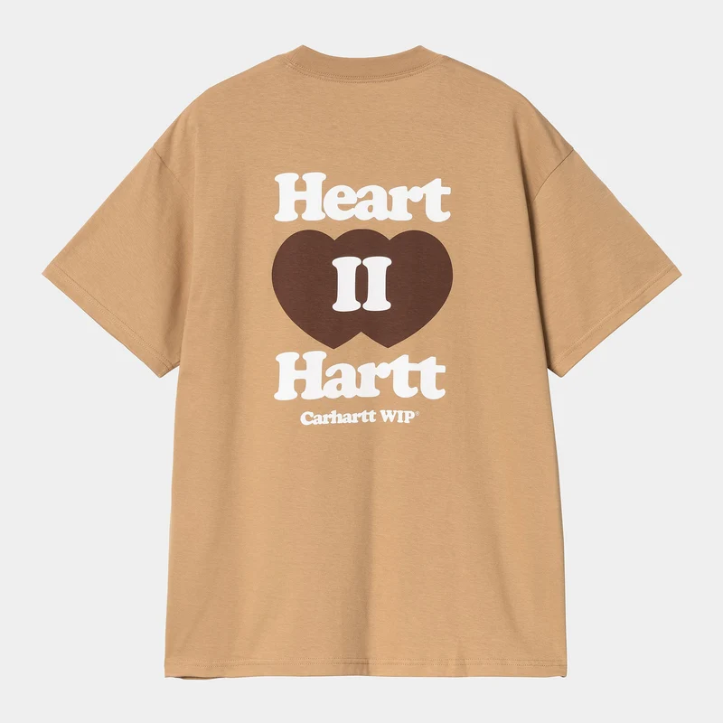 Carhartt WIP Heren Heart II Hartt T-shirt | Dusty Hamilton Brown
