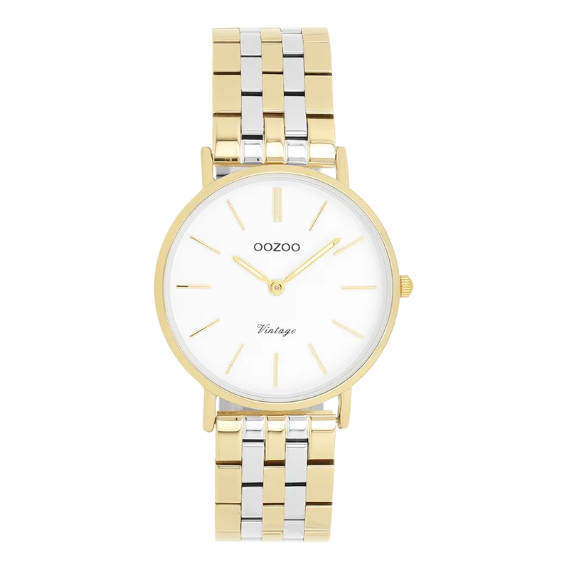 OOZOO Vintage Gold and White Women's Watch C20407