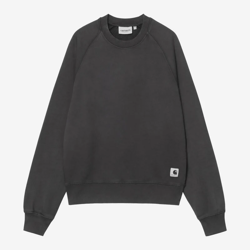 Carhartt WIP Dames Hudson Chalk Wash Sweat Top | Zwart