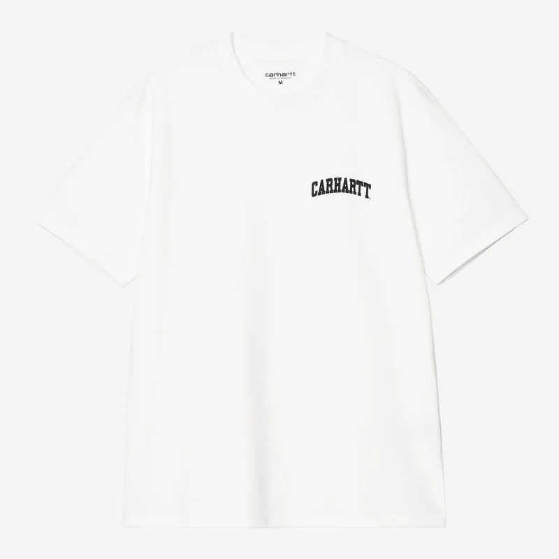 Carhartt WIP Heren T-shirt met universiteitsopdruk | Wit/Zwart