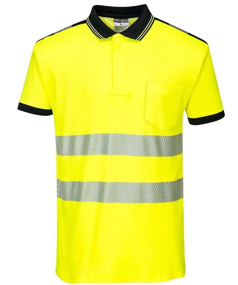 Portwest high-visibility poloshirt Vision geel T180