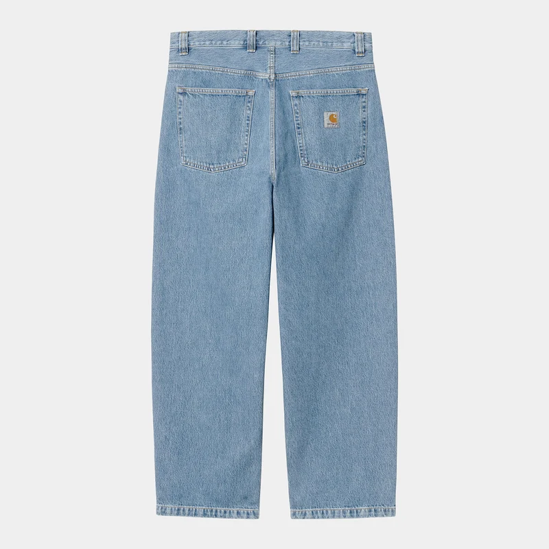 Carhartt WIP HEREN Brandon Smith denim broek - Blue Stone gebleekt