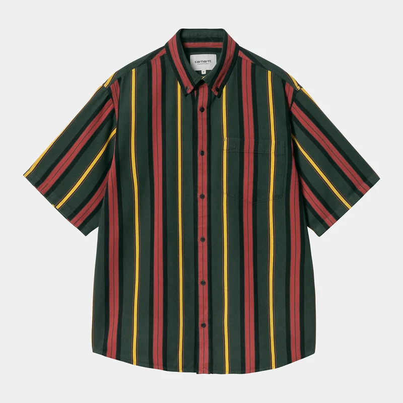 Carhartt WIP Heren Jarrell gestreept overhemd - Conifer