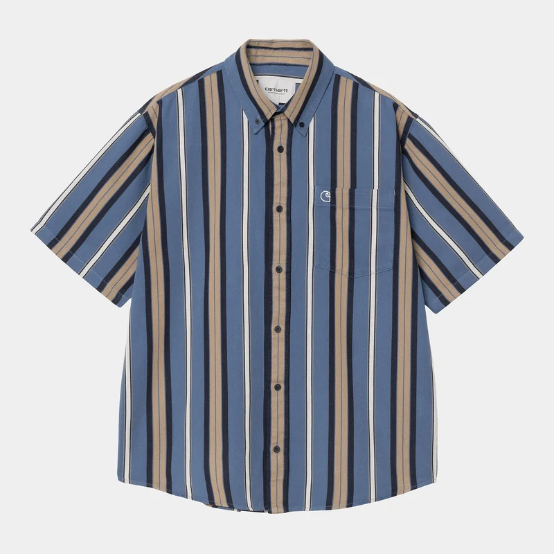 Carhartt WIP Heren Jarrell gestreept overhemd - Blauwe iris