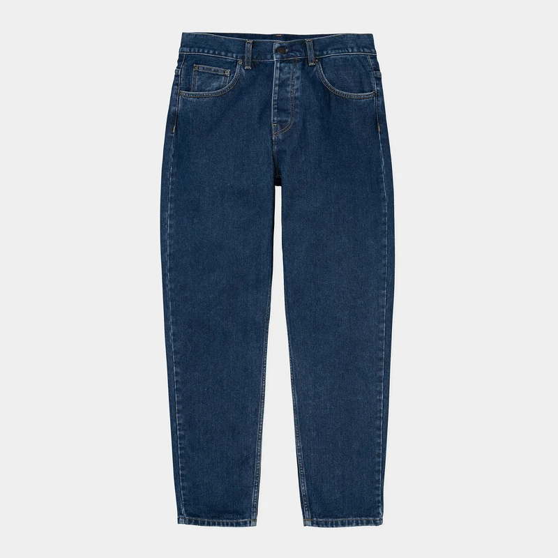 Carhartt WIP HEREN Newell Broek - Blauw Stone Washed