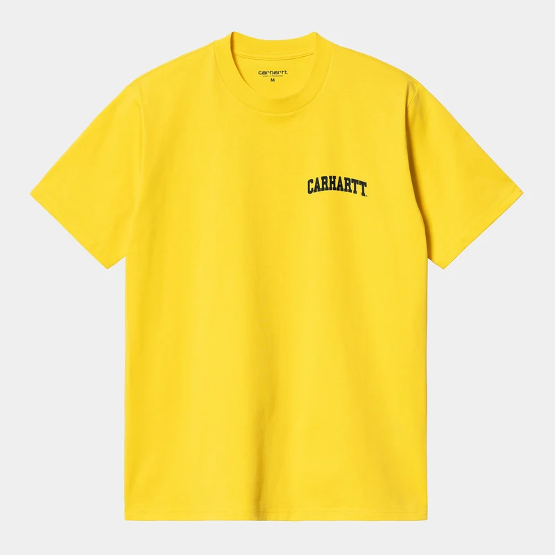 Carhartt WIP Universiteit Script T-shirt met korte mouwen voor heren - Boterbloem