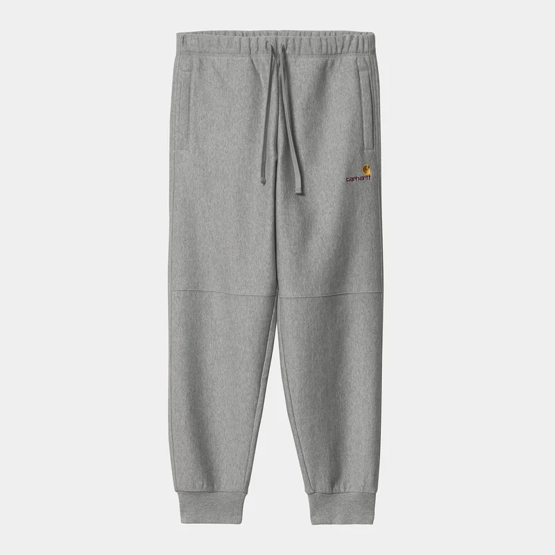 Carhartt WIP HEREN American Script Joggingbroek - Grijs gemêleerd