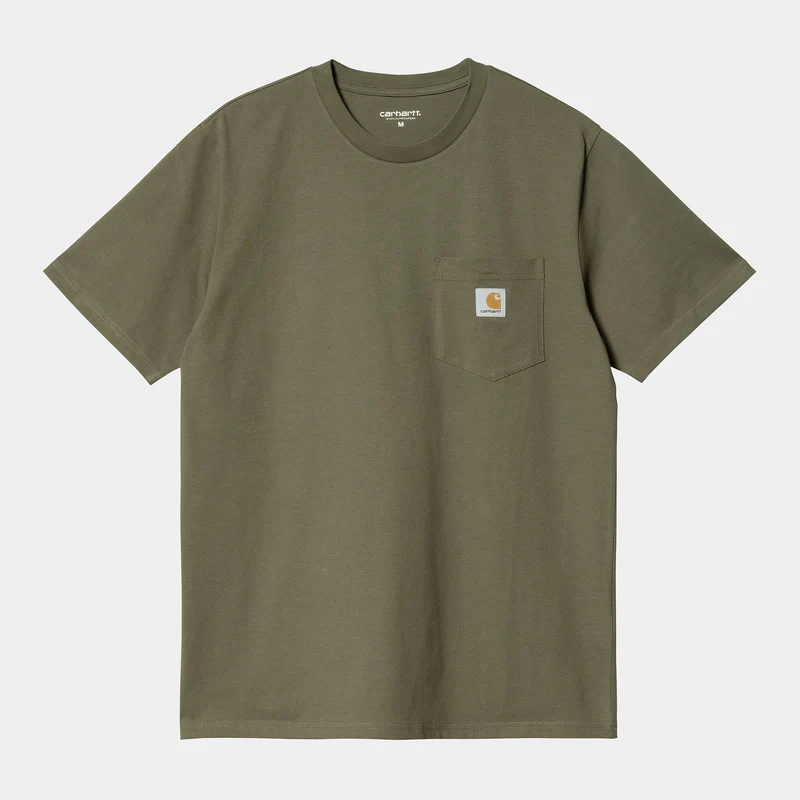 Carhartt WIP Heren T-shirt met korte mouwen en zak - Zeewier