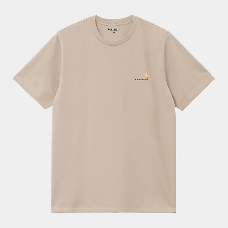 Carhartt WIP Heren T-shirt met korte mouwen American Script T-shirt - Fleur De Sel