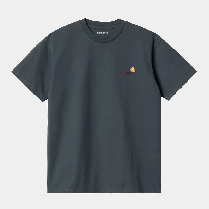 Carhartt WIP Heren T-shirt met korte mouwen American Script T-shirt - Erts