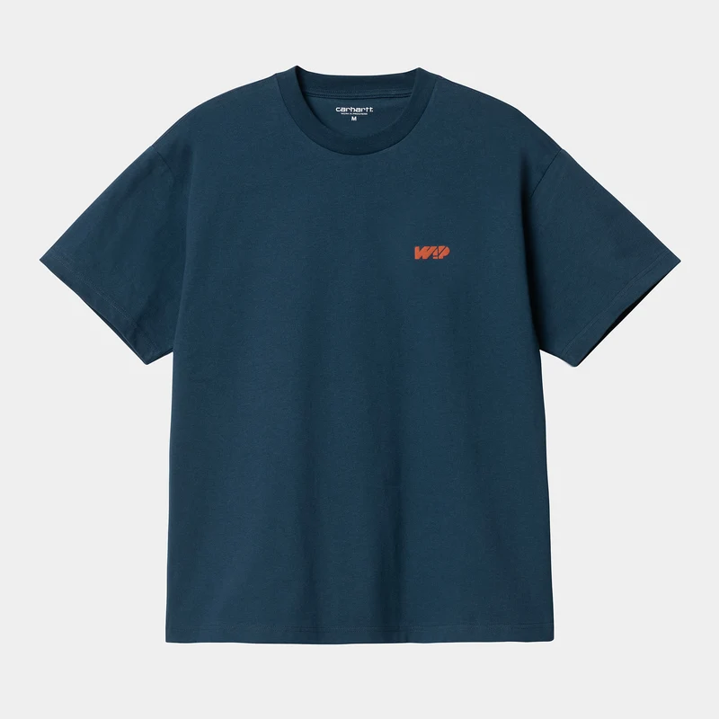 Carhartt WIP Heren Assembleer biologisch T-shirt met korte mouwen - Inktvis / Baksteen