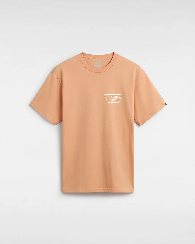 VANS Heren T-shirt met volledige patch op de rug - Koperbruin