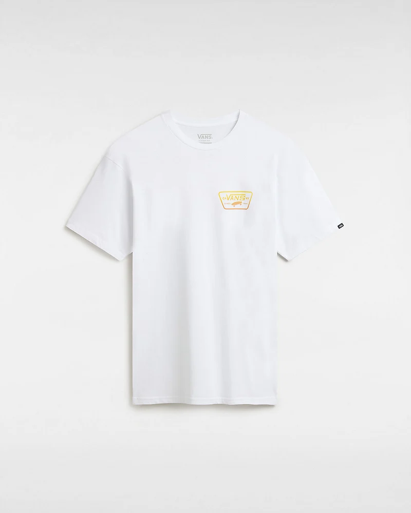 VANS Heren T-shirt met volledige patch op de rug - Wit