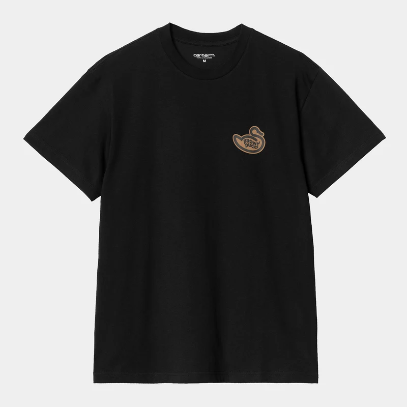 Carhartt WIP Heren bruine eenden T-shirt - zwart