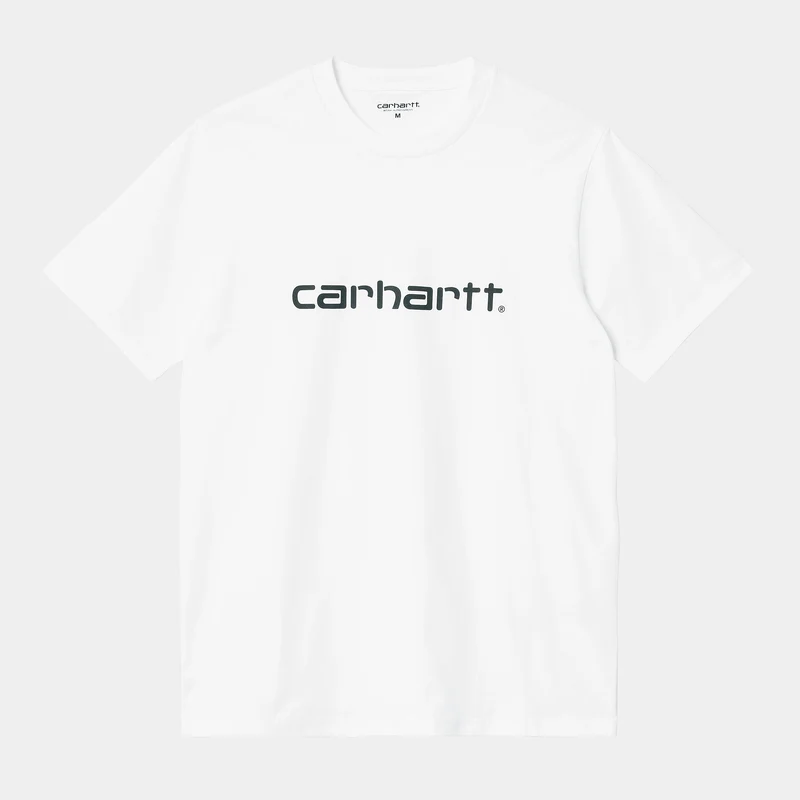 Carhartt WIP Heren Script T-shirt met korte mouwen - Wit