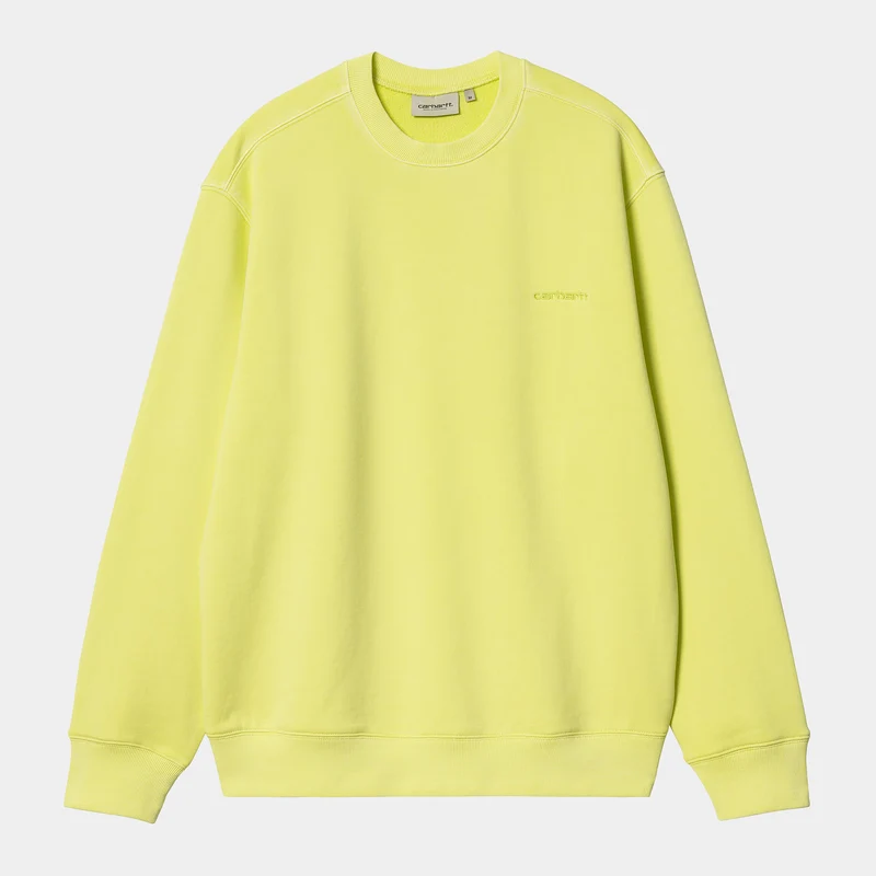 Carhartt WIP Heren Duster Script Sweat Top - Arctic Lime