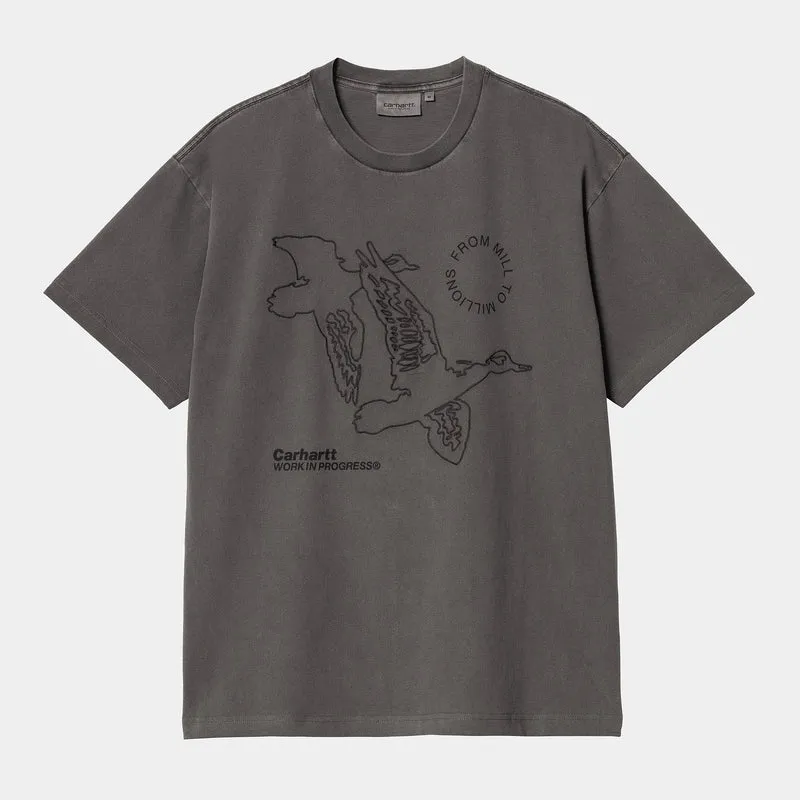 Carhartt WIP Heren Flying Ducks T-shirt - Grafiet