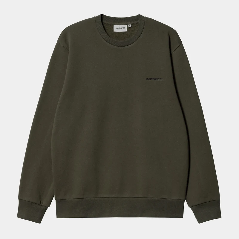 Carhartt WIP Sweattop met scriptborduurwerk voor heren - Cypress