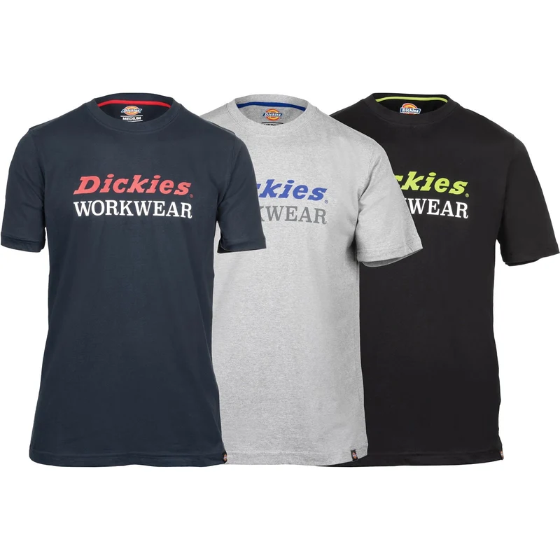 Dickies Heren Rutland Grafisch T-shirt (3-pack) - Zwart