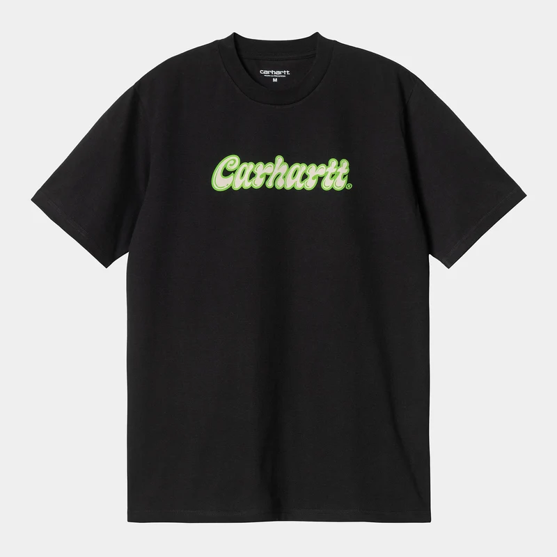 Carhartt WIP Liquid Script biologisch T-shirt met korte mouwen voor heren - zwart