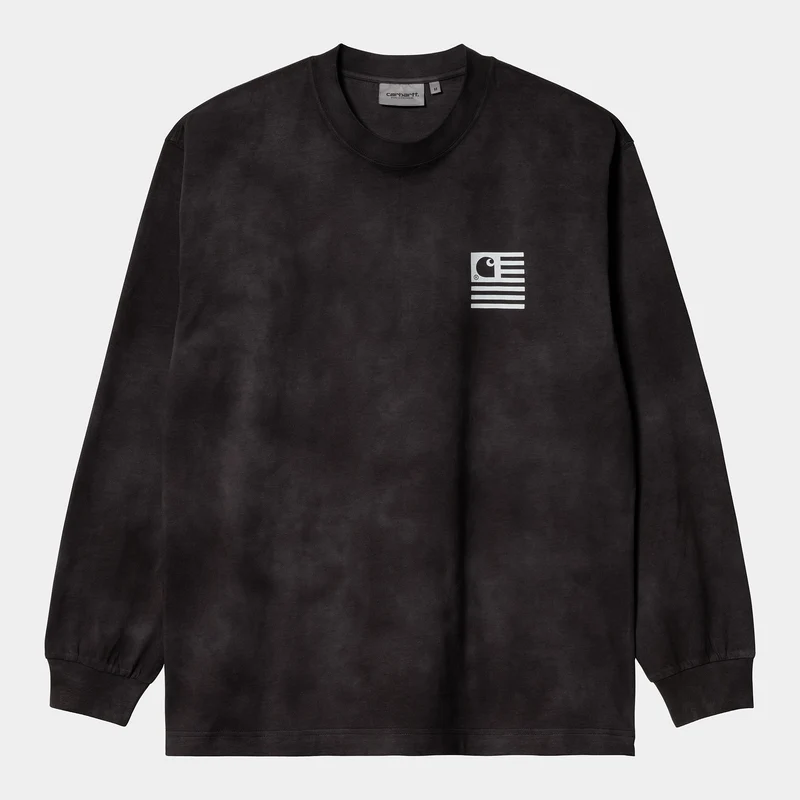 Carhartt WIP Heren Chromo T-shirt met lange mouwen - zwart