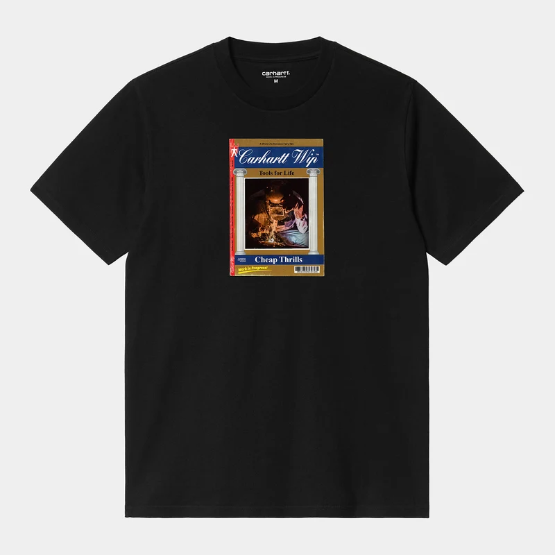 Carhartt WIP Heren goedkoop Thrills T-shirt - zwart