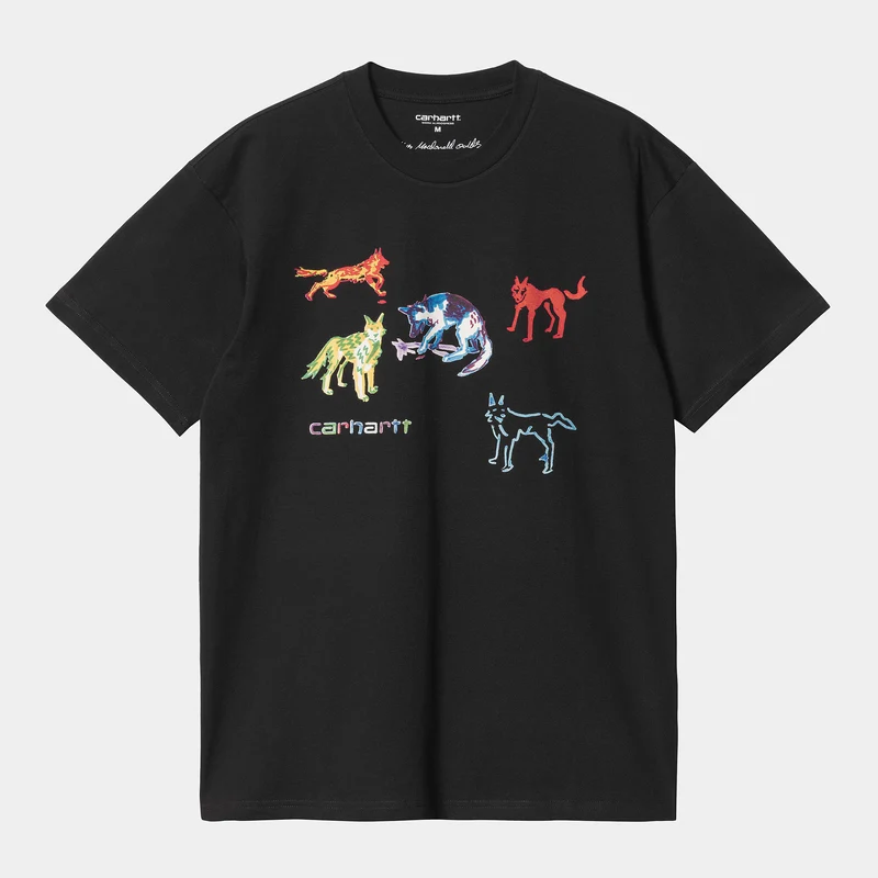 Carhartt WIP Ollie Mac Huskies biologisch T-shirt met korte mouwen voor heren - zwart