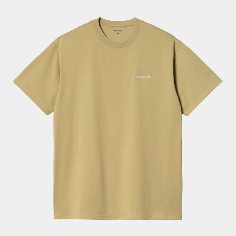 Carhartt WIP T-shirt met korte mouwen voor heren met scriptborduurwerk - Agaat