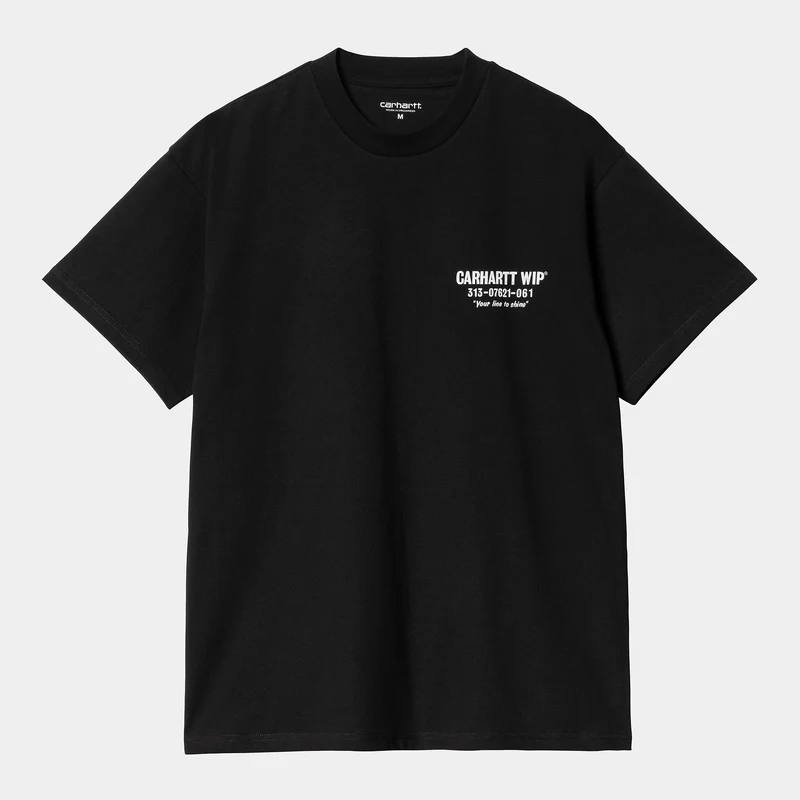 Carhartt WIP Heren T-shirt met korte mouwen en minder problemen - zwart
