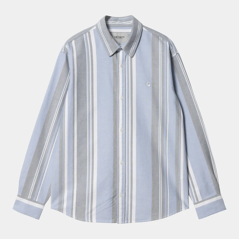 Carhartt WIP Heren Dwyer shirt - bleekmiddel / inktvis