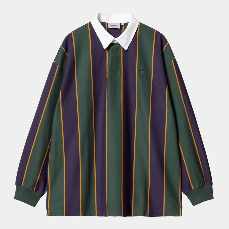 Carhartt WIP Heren Reuben rugbyshirt met lange mouwen - Discovery Green