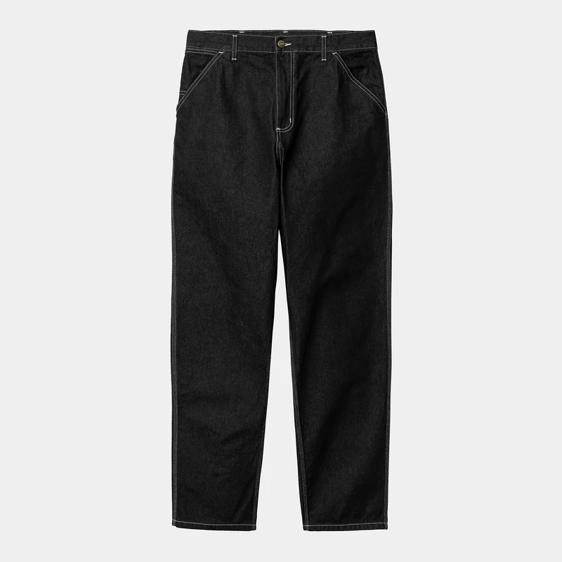 Carhartt WIP HEREN Simple Pant - Zwart, één wasbeurt
