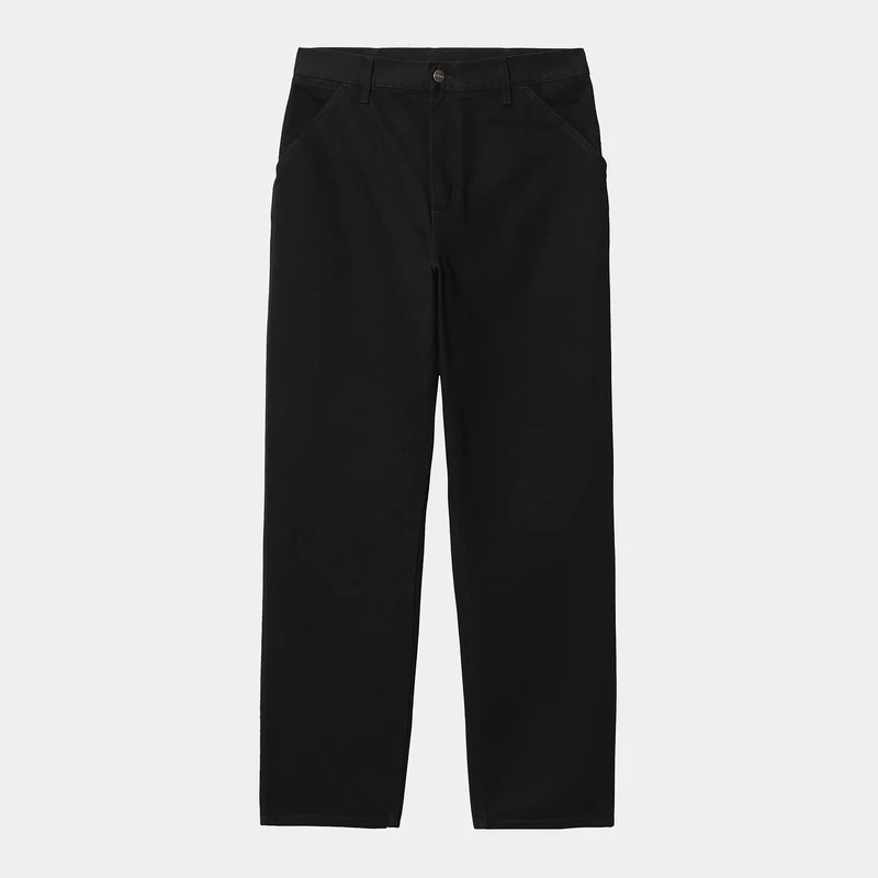 Carhartt WIP HEREN Simple Pant - Zwart gespoeld