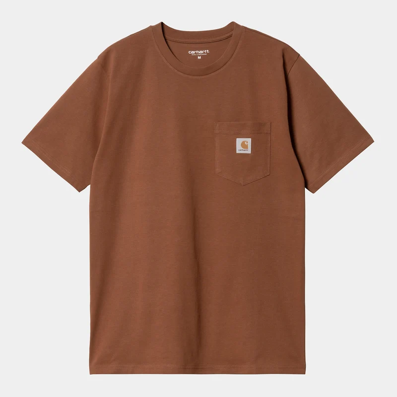 Carhartt WIP Heren T-shirt met korte mouwen en zak - Bever