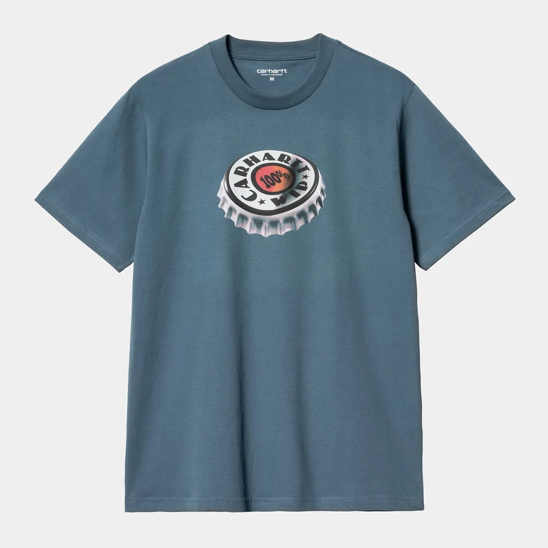 Carhartt WIP Heren T-shirt met flesdop - marineblauw