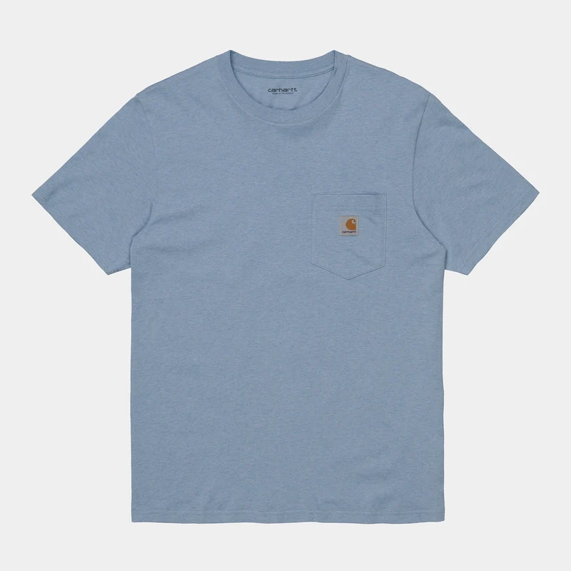 Carhartt WIP Heren T-shirt met korte mouwen en zak - Icesheet Heather