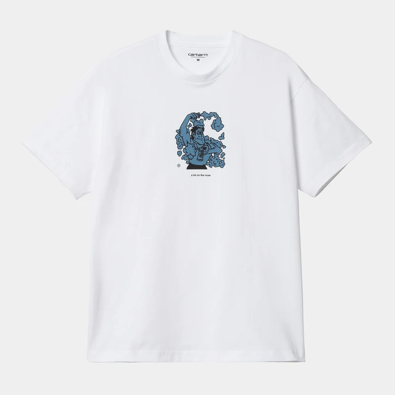 Carhartt WIP Heren Deo biologisch T-shirt met korte mouwen - wit